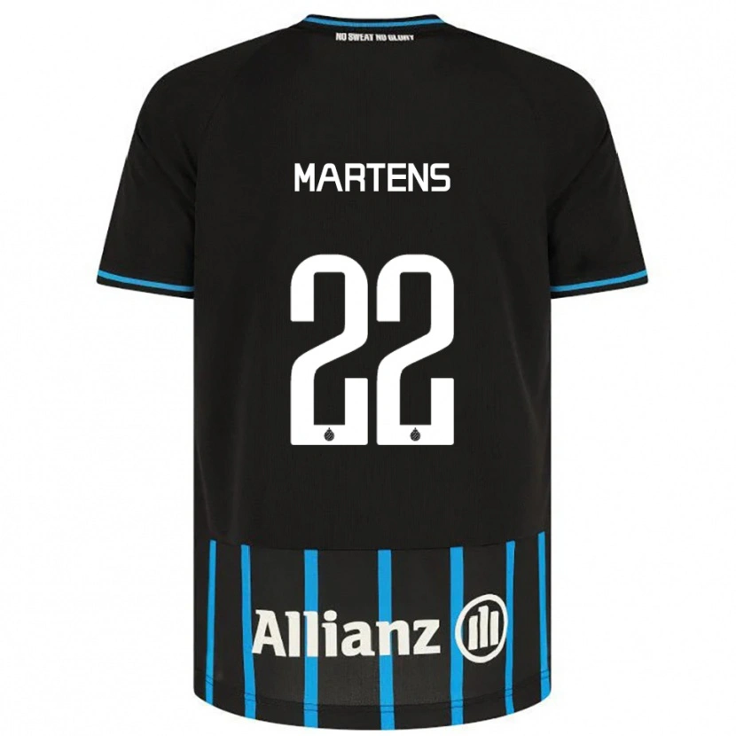 Danxen Børn Quinze Martens #22 Sort Blå Hjemmebane Spillertrøjer 2025/26 Trøje T-Shirt