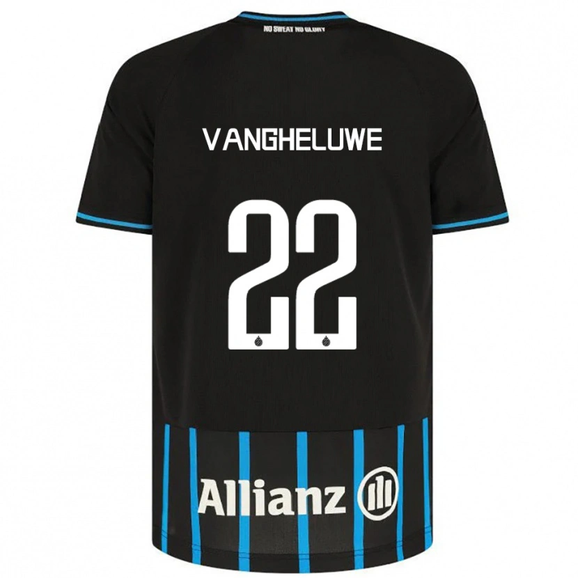 Danxen Børn Jody Vangheluwe #22 Sort Blå Hjemmebane Spillertrøjer 2025/26 Trøje T-Shirt