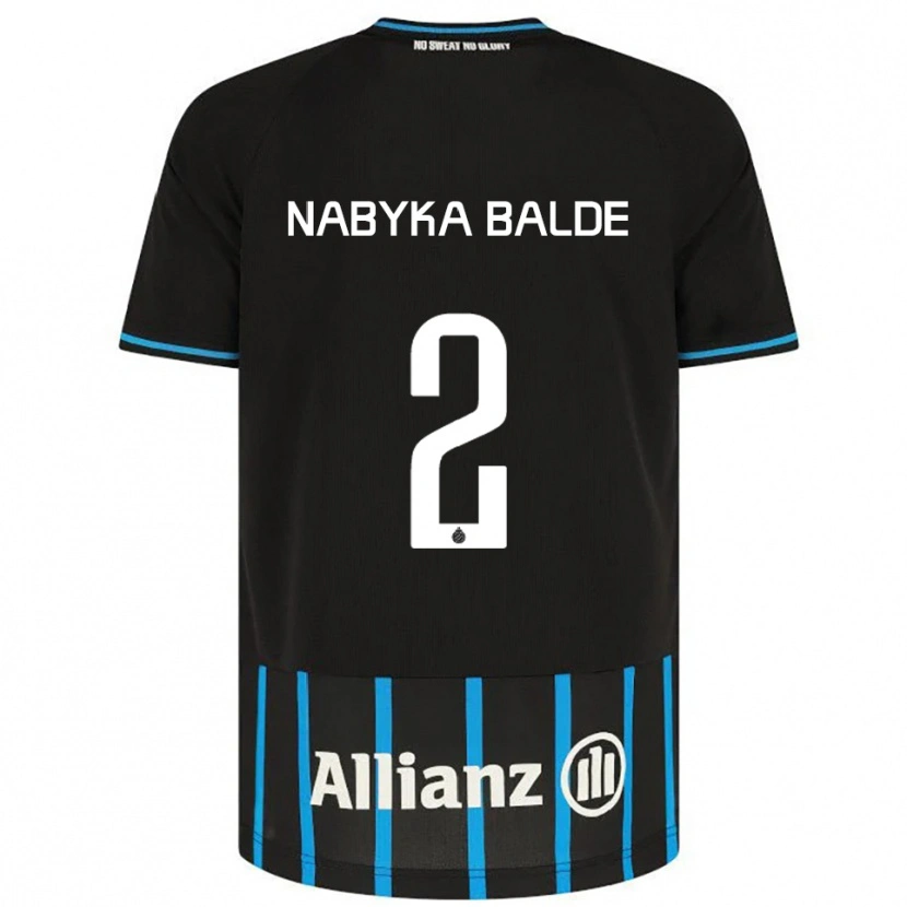 Danxen Børn Mamadou Balde #2 Sort Blå Hjemmebane Spillertrøjer 2025/26 Trøje T-Shirt