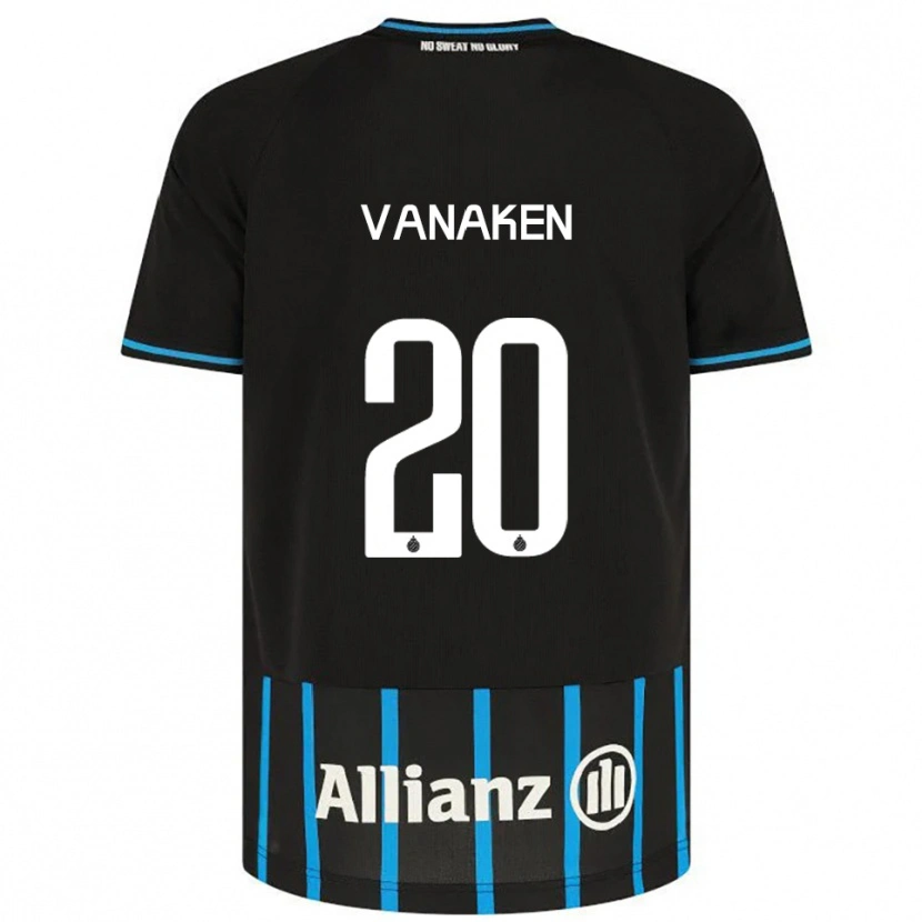 Danxen Børn Hans Vanaken #20 Sort Blå Hjemmebane Spillertrøjer 2025/26 Trøje T-Shirt
