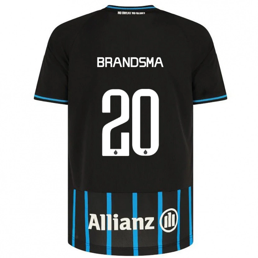 Danxen Børn Ilke Brandsma #20 Sort Blå Hjemmebane Spillertrøjer 2025/26 Trøje T-Shirt