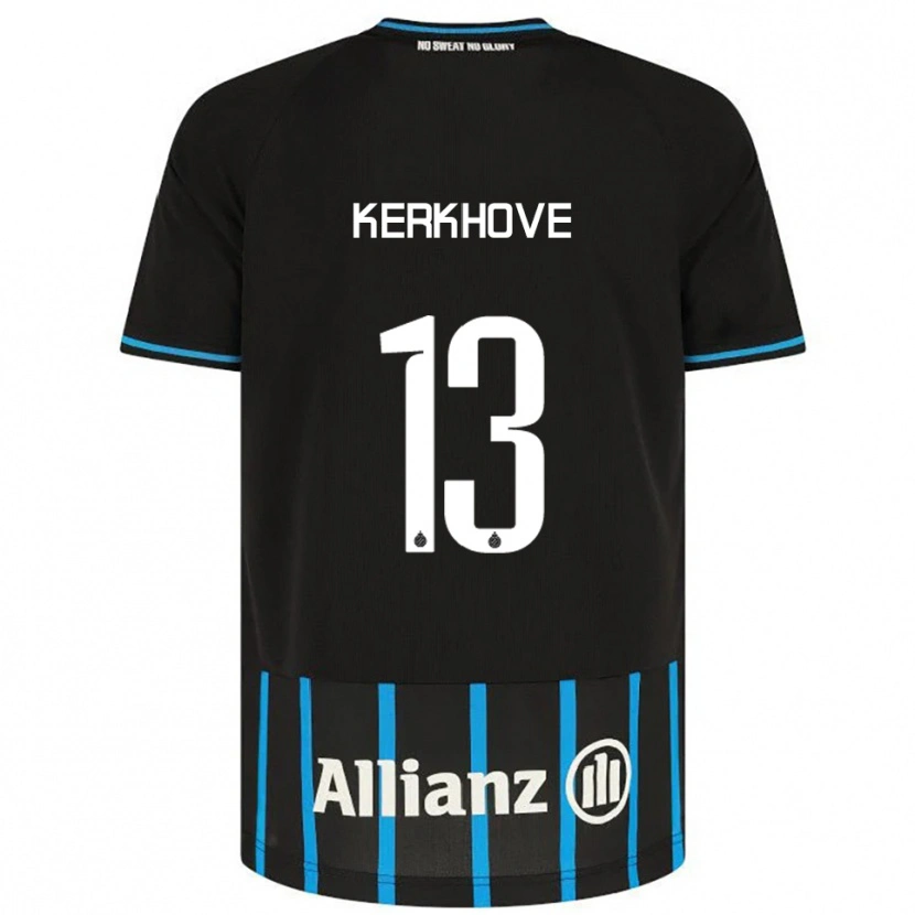Danxen Børn Angel Kerkhove #13 Sort Blå Hjemmebane Spillertrøjer 2025/26 Trøje T-Shirt