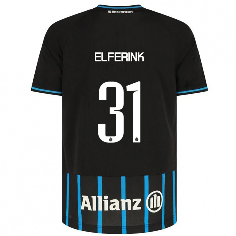 Danxen Børn Marie Elferink #31 Sort Blå Hjemmebane Spillertrøjer 2025/26 Trøje T-Shirt