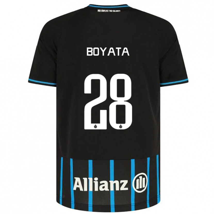 Danxen Børn Dedryck Boyata #28 Sort Blå Hjemmebane Spillertrøjer 2025/26 Trøje T-Shirt