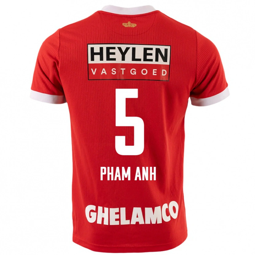 Danxen Børn Khoi Pham Anh #5 Rød Hvid Hjemmebane Spillertrøjer 2025/26 Trøje T-Shirt