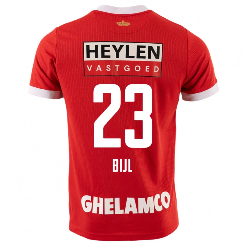 Danxen Børn Glenn Bijl #23 Rød Hvid Hjemmebane Spillertrøjer 2025/26 Trøje T-Shirt