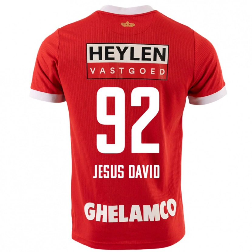 Danxen Børn Gabriel Jesus David #92 Rød Hvid Hjemmebane Spillertrøjer 2025/26 Trøje T-Shirt