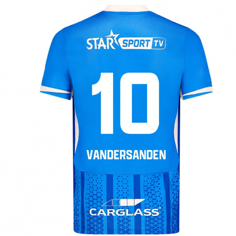 Danxen Børn Sien Vandersanden #10 Blå Hvid Hjemmebane Spillertrøjer 2025/26 Trøje T-Shirt