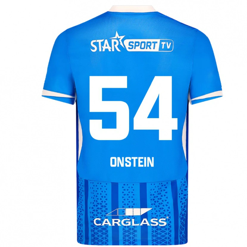 Danxen Børn Juwensley Onstein #54 Blå Hvid Hjemmebane Spillertrøjer 2025/26 Trøje T-Shirt