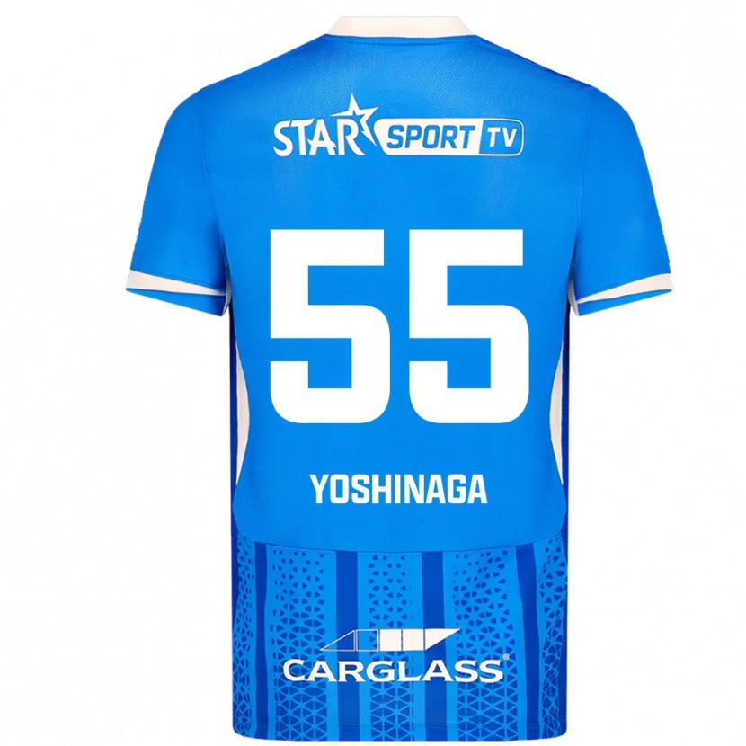 Danxen Børn Yumeki Yoshinaga #55 Blå Hvid Hjemmebane Spillertrøjer 2025/26 Trøje T-Shirt