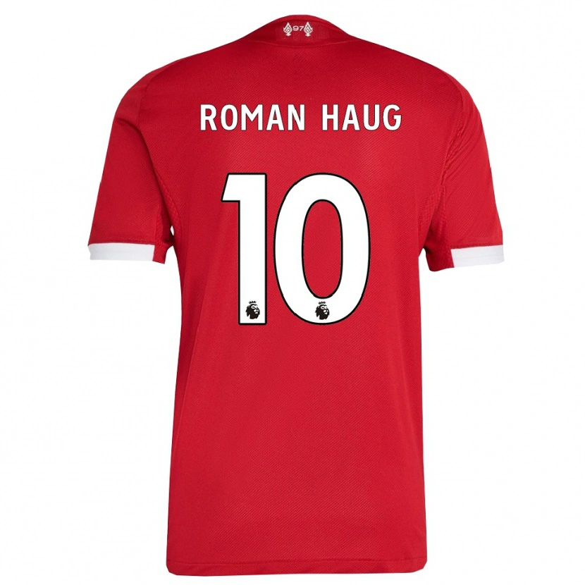 Danxen Børn Sophie Román Haug #10 Rød Hvid Hjemmebane Spillertrøjer 2025/26 Trøje T-Shirt