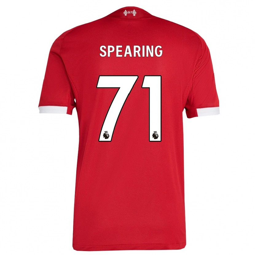 Danxen Børn Jay Spearing #71 Rød Hvid Hjemmebane Spillertrøjer 2025/26 Trøje T-Shirt