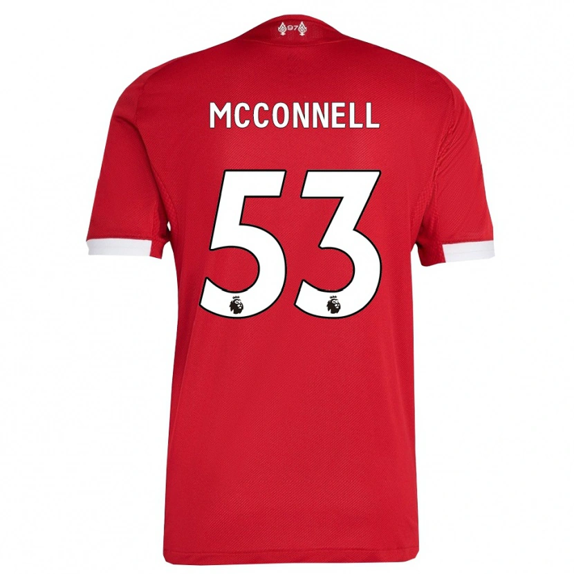 Danxen Børn James Mcconnell #53 Rød Hvid Hjemmebane Spillertrøjer 2025/26 Trøje T-Shirt