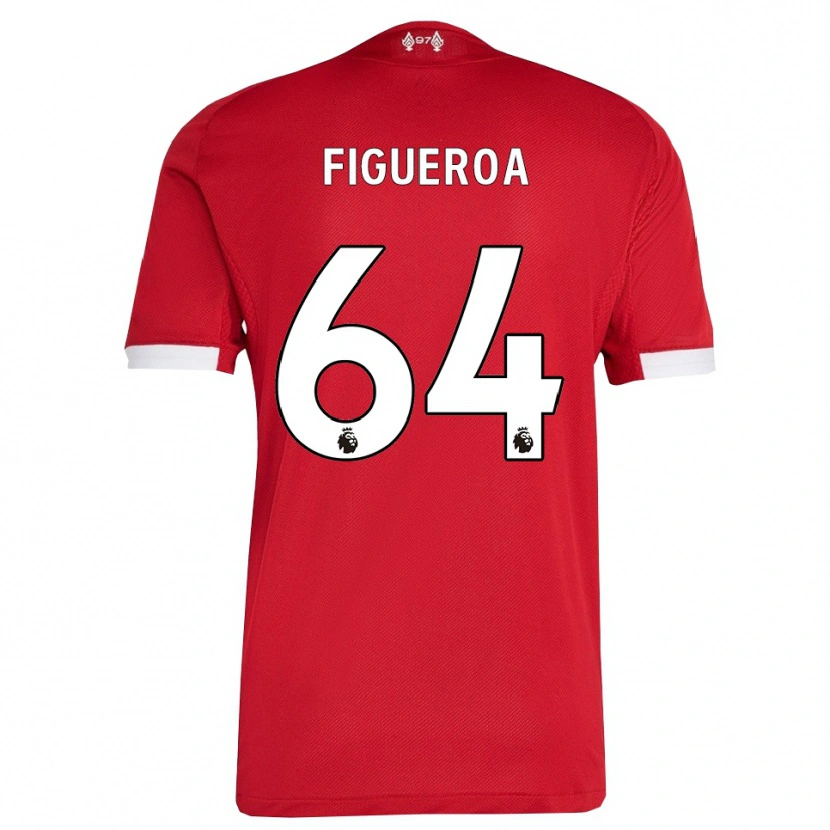 Danxen Børn Keyrol Figueroa #64 Rød Hvid Hjemmebane Spillertrøjer 2025/26 Trøje T-Shirt