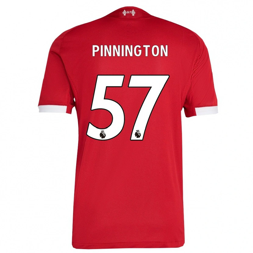 Danxen Børn Carter Pinnington #57 Rød Hvid Hjemmebane Spillertrøjer 2025/26 Trøje T-Shirt