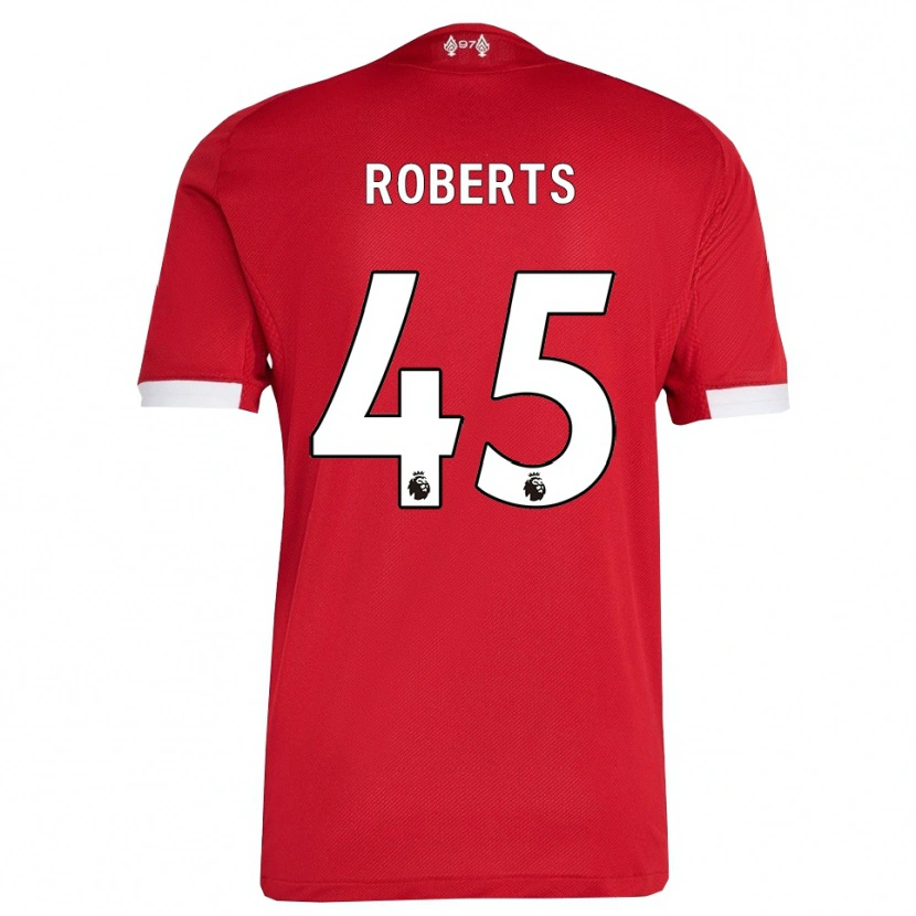 Danxen Børn Iwan Roberts #45 Rød Hvid Hjemmebane Spillertrøjer 2025/26 Trøje T-Shirt