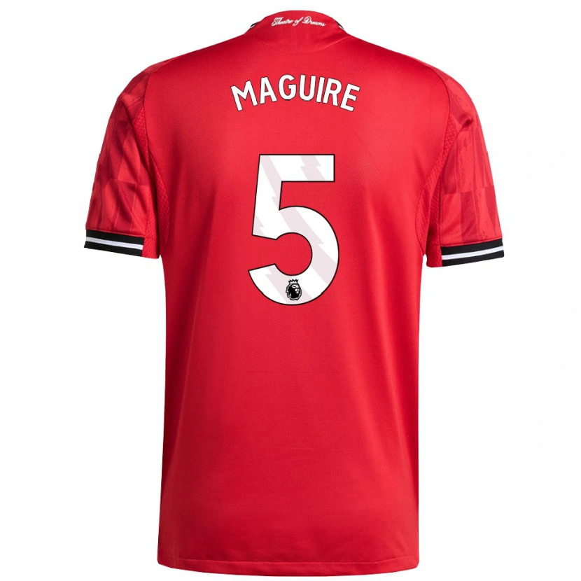 Danxen Børn Harry Maguire #5 Rød Sort Hvid Hjemmebane Spillertrøjer 2025/26 Trøje T-Shirt
