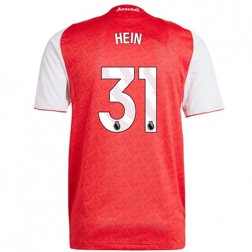 Danxen Børn Karl Hein #31 Rød Hvid Hjemmebane Spillertrøjer 2025/26 Trøje T-Shirt