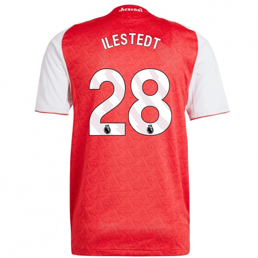 Danxen Børn Amanda Ilestedt #28 Rød Hvid Hjemmebane Spillertrøjer 2025/26 Trøje T-Shirt