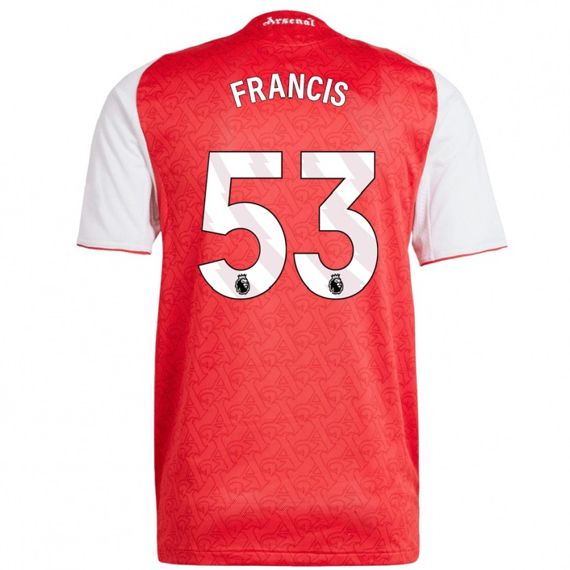 Danxen Børn Jack Henry Francis #53 Rød Hvid Hjemmebane Spillertrøjer 2025/26 Trøje T-Shirt