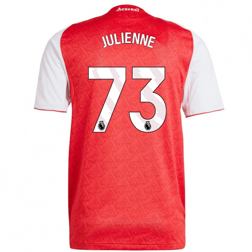 Danxen Børn Theo Julienne #73 Rød Hvid Hjemmebane Spillertrøjer 2025/26 Trøje T-Shirt