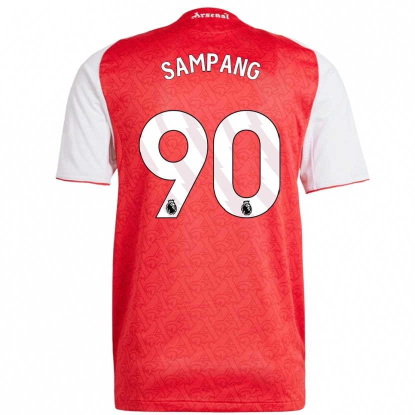 Danxen Børn Saurap Sampang #90 Rød Hvid Hjemmebane Spillertrøjer 2025/26 Trøje T-Shirt