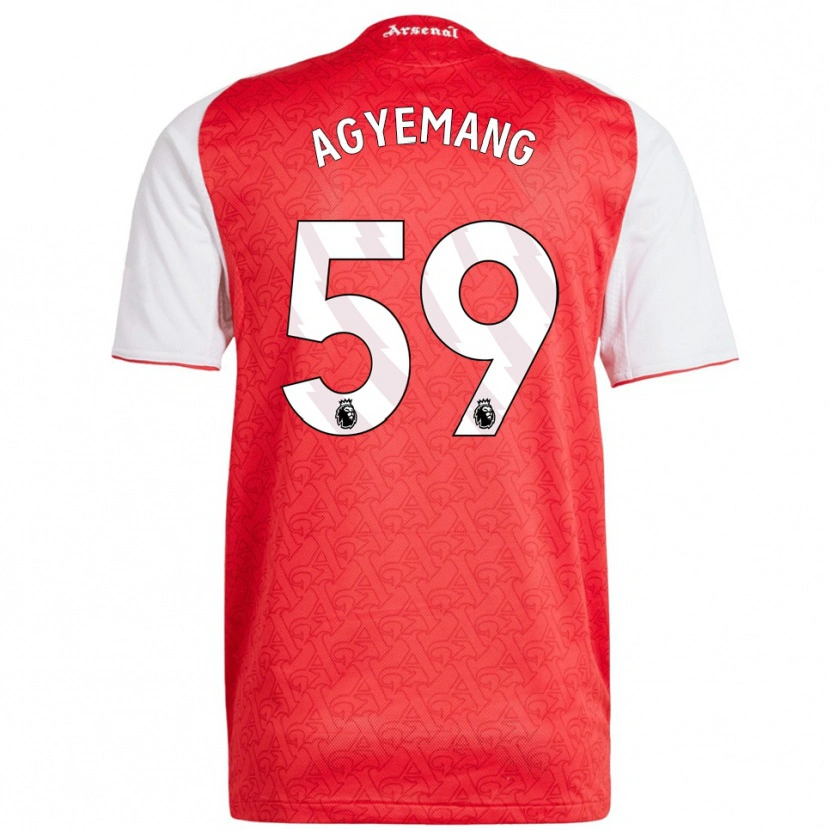 Danxen Børn Michelle Agyemang #59 Rød Hvid Hjemmebane Spillertrøjer 2025/26 Trøje T-Shirt