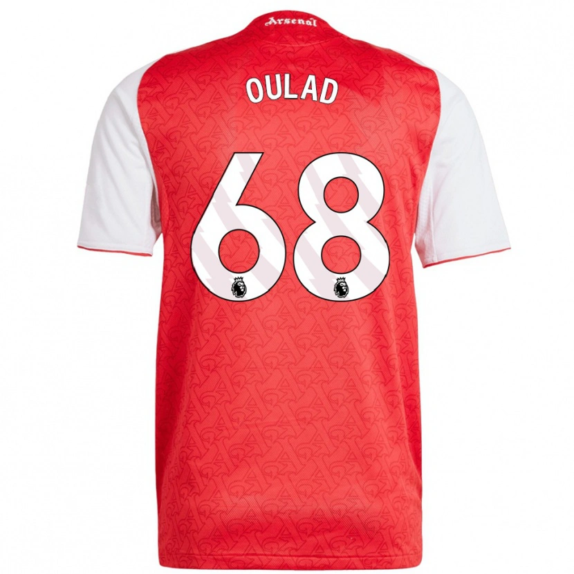 Danxen Børn Salah-Eddine Oulad M'hand #68 Rød Hvid Hjemmebane Spillertrøjer 2025/26 Trøje T-Shirt
