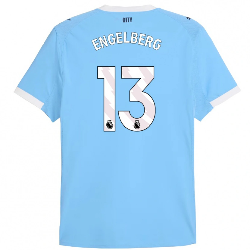 Danxen Børn Stavros Engelberg #13 Himmelblå Hvid Hjemmebane Spillertrøjer 2025/26 Trøje T-Shirt