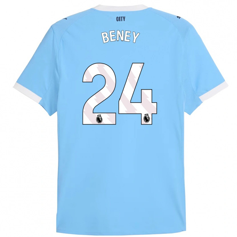 Danxen Børn Iman Beney #24 Himmelblå Hvid Hjemmebane Spillertrøjer 2025/26 Trøje T-Shirt