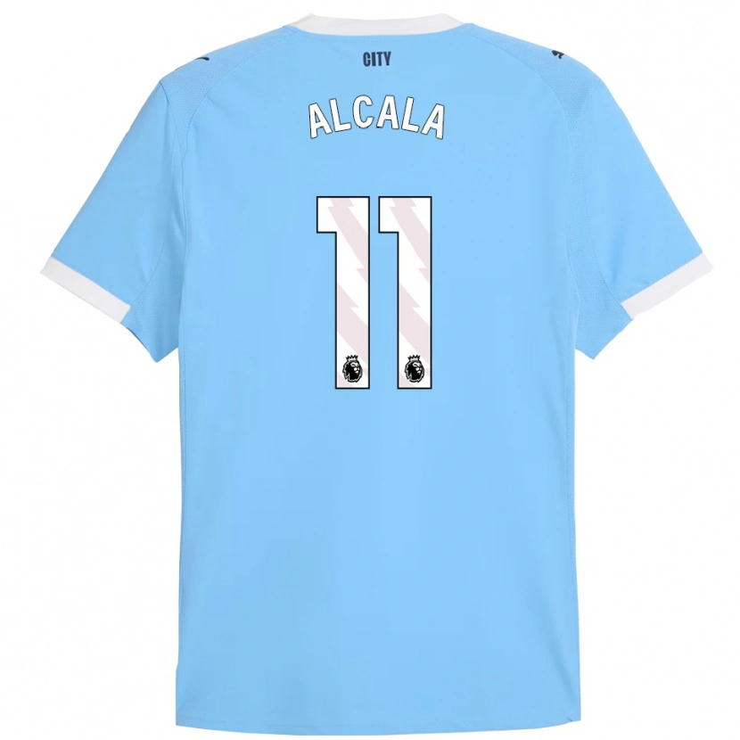 Danxen Børn Álex Alcalá #11 Himmelblå Hvid Hjemmebane Spillertrøjer 2025/26 Trøje T-Shirt