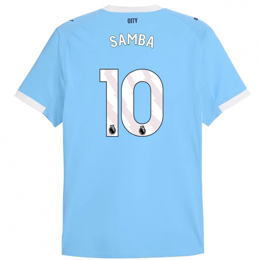 Danxen Børn Tyrone Samba #10 Himmelblå Hvid Hjemmebane Spillertrøjer 2025/26 Trøje T-Shirt
