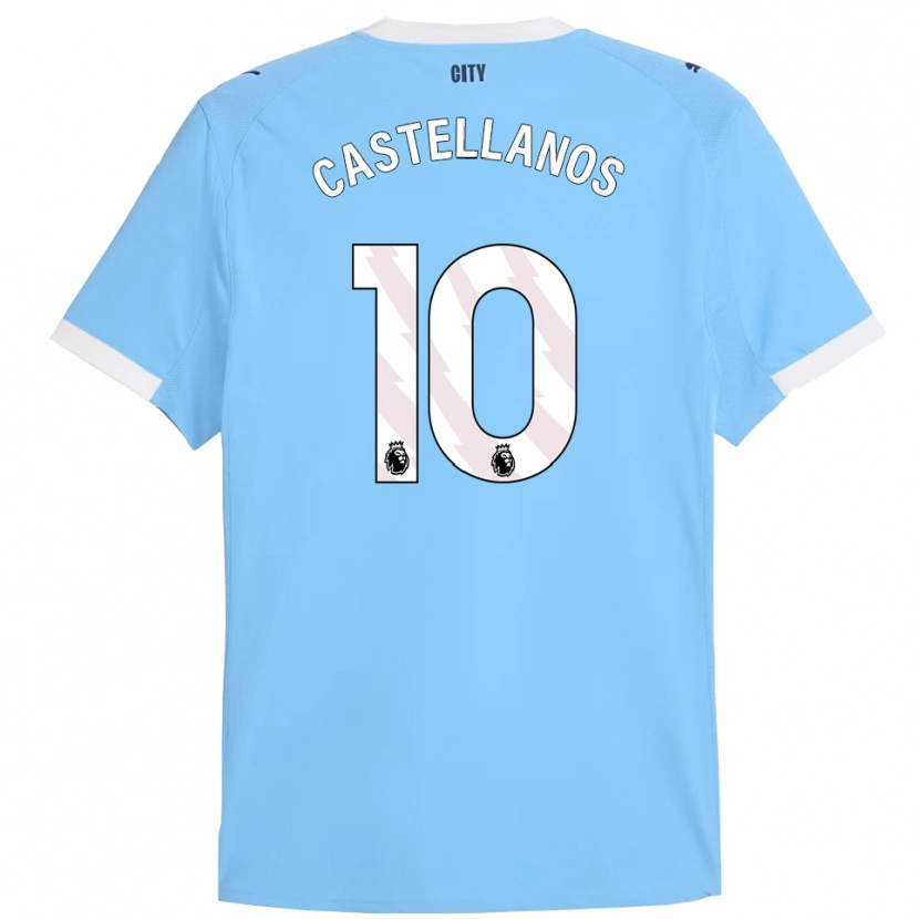 Danxen Børn Deyna Castellanos #10 Himmelblå Hvid Hjemmebane Spillertrøjer 2025/26 Trøje T-Shirt