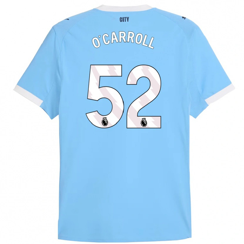 Danxen Børn Eve O'carroll #52 Himmelblå Hvid Hjemmebane Spillertrøjer 2025/26 Trøje T-Shirt