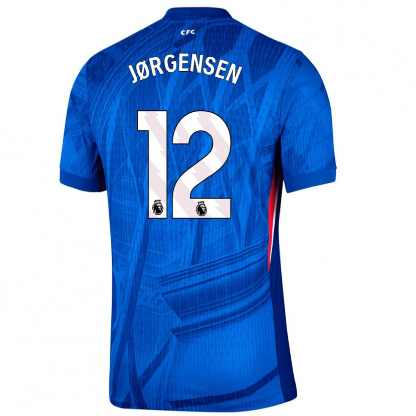 Danxen Børn Filip Jørgensen #12 Blå Hvid Hjemmebane Spillertrøjer 2025/26 Trøje T-Shirt