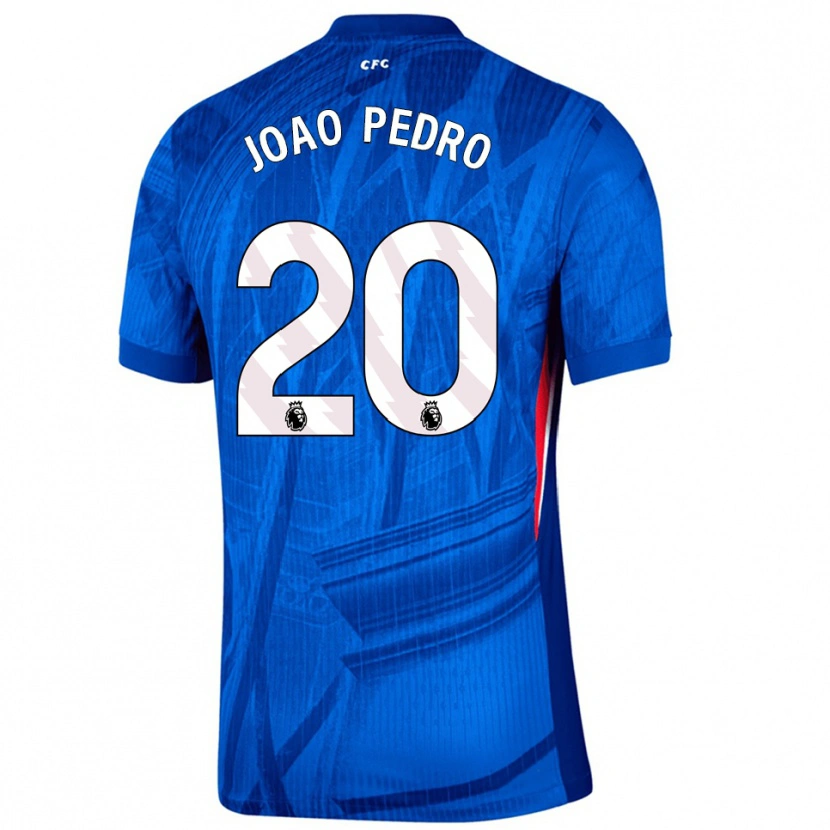 Danxen Børn João Pedro #20 Blå Hvid Hjemmebane Spillertrøjer 2025/26 Trøje T-Shirt