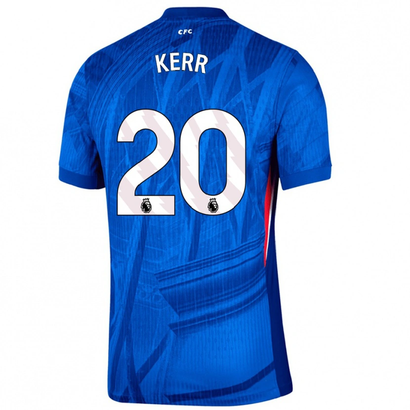 Danxen Børn Sam Kerr #20 Blå Hvid Hjemmebane Spillertrøjer 2025/26 Trøje T-Shirt