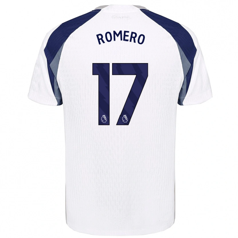 Danxen Børn Cristian Romero #17 Hvid Navy Hjemmebane Spillertrøjer 2025/26 Trøje T-Shirt