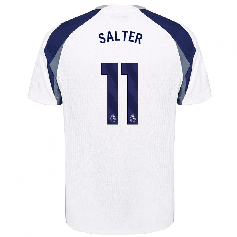 Danxen Børn Oliver Salter #11 Hvid Navy Hjemmebane Spillertrøjer 2025/26 Trøje T-Shirt