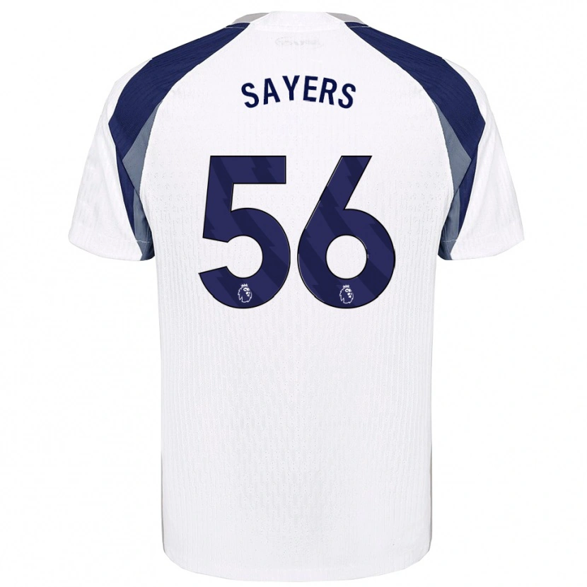 Danxen Børn Charlie Sayers #56 Hvid Navy Hjemmebane Spillertrøjer 2025/26 Trøje T-Shirt