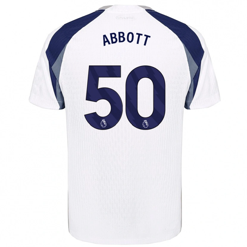 Danxen Børn George Abbott #50 Hvid Navy Hjemmebane Spillertrøjer 2025/26 Trøje T-Shirt
