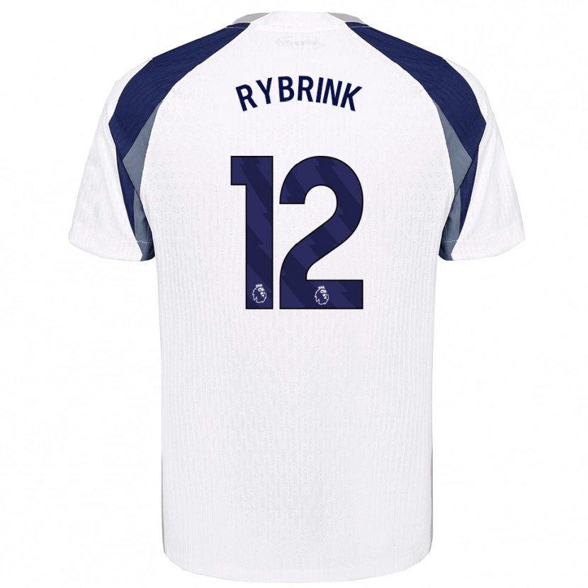 Danxen Børn Josefine Rybrink #12 Hvid Navy Hjemmebane Spillertrøjer 2025/26 Trøje T-Shirt