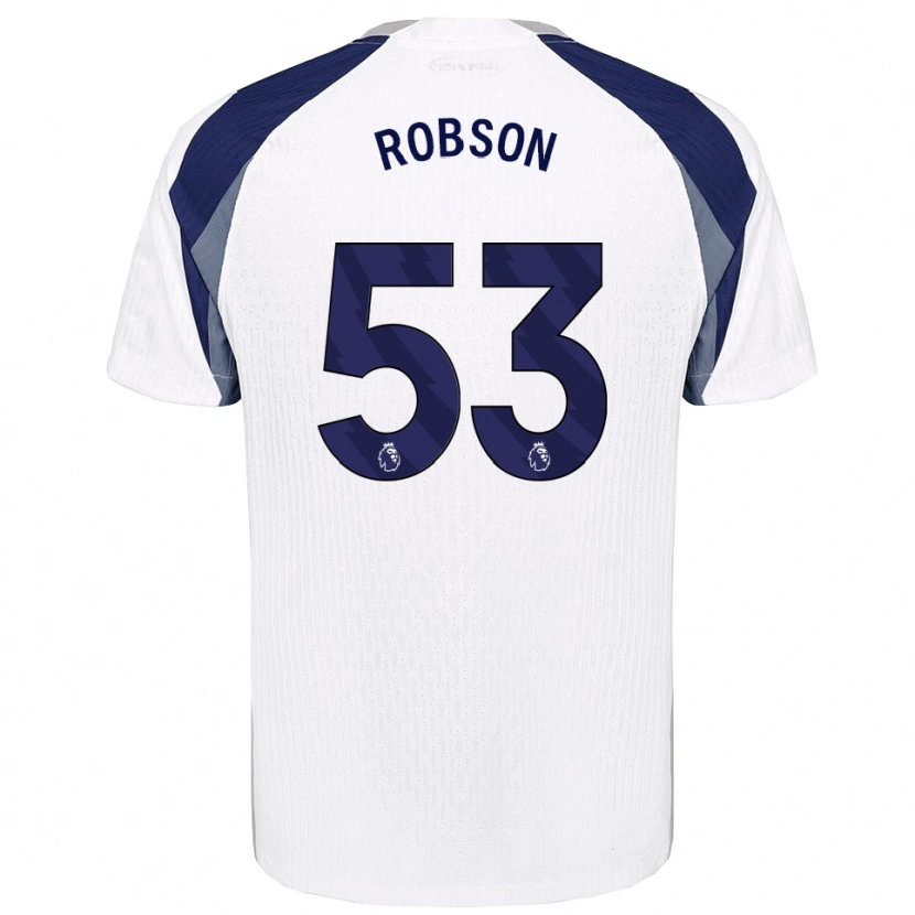 Danxen Børn Max Robson #53 Hvid Navy Hjemmebane Spillertrøjer 2025/26 Trøje T-Shirt