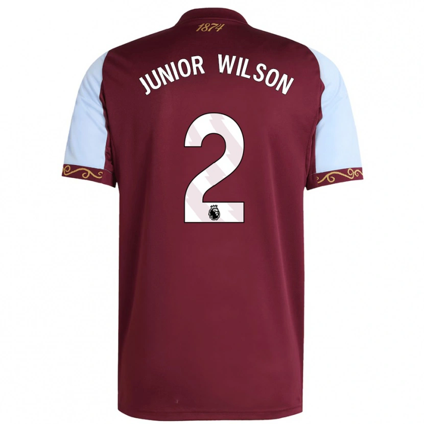 Danxen Børn Junior Wilson #2 Bourgogne Himmelblå Hjemmebane Spillertrøjer 2025/26 Trøje T-Shirt