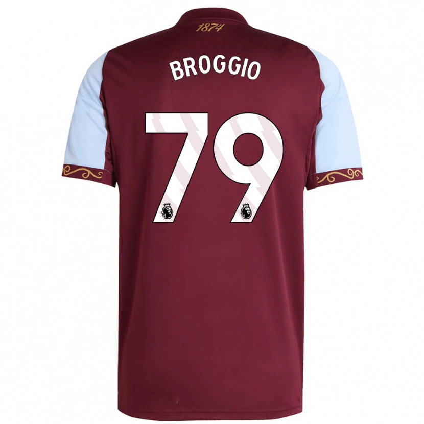 Danxen Børn Ben Broggio #79 Bourgogne Himmelblå Hjemmebane Spillertrøjer 2025/26 Trøje T-Shirt