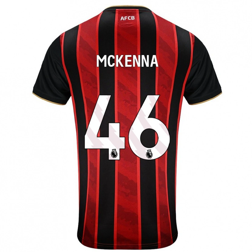 Danxen Børn Callan Mckenna #46 Rød Sort Hjemmebane Spillertrøjer 2025/26 Trøje T-Shirt