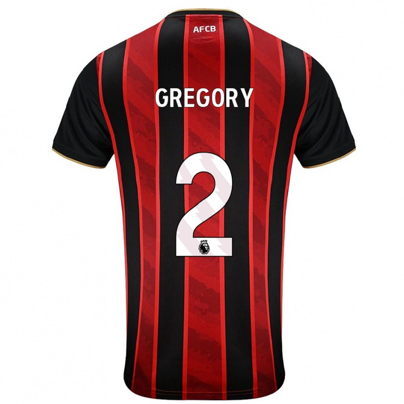Danxen Børn Karlos Gregory #2 Rød Sort Hjemmebane Spillertrøjer 2025/26 Trøje T-Shirt
