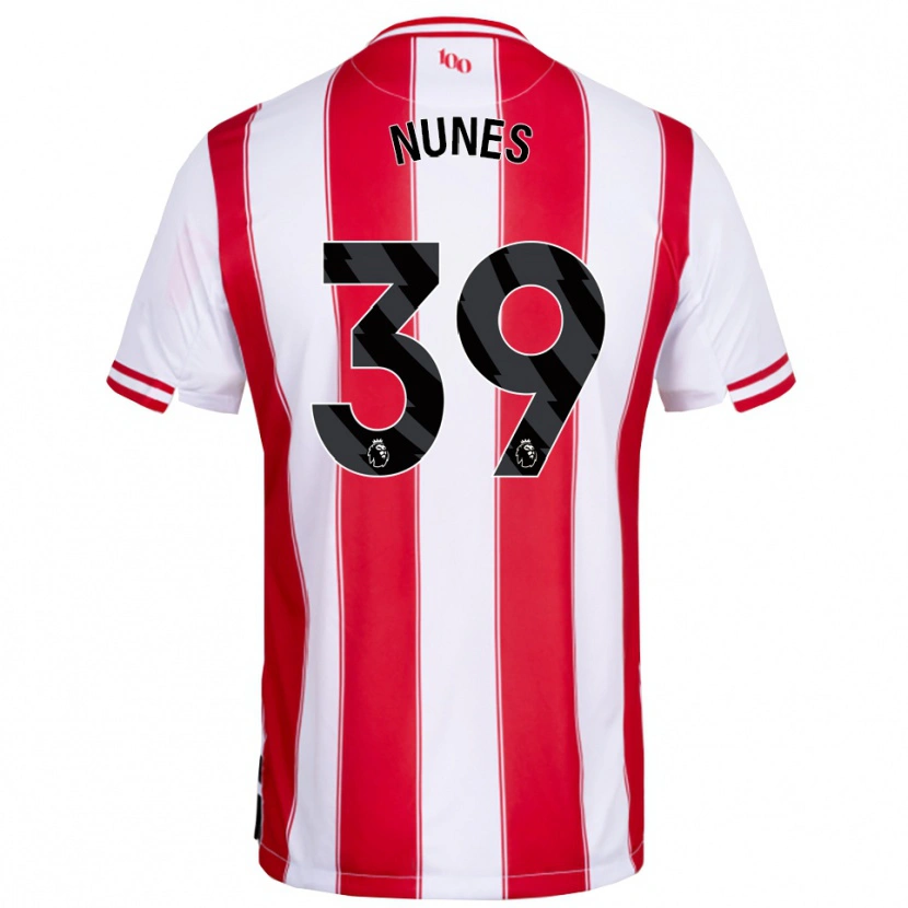 Danxen Børn Gustavo Nunes #39 Rød Hvid Hjemmebane Spillertrøjer 2025/26 Trøje T-Shirt