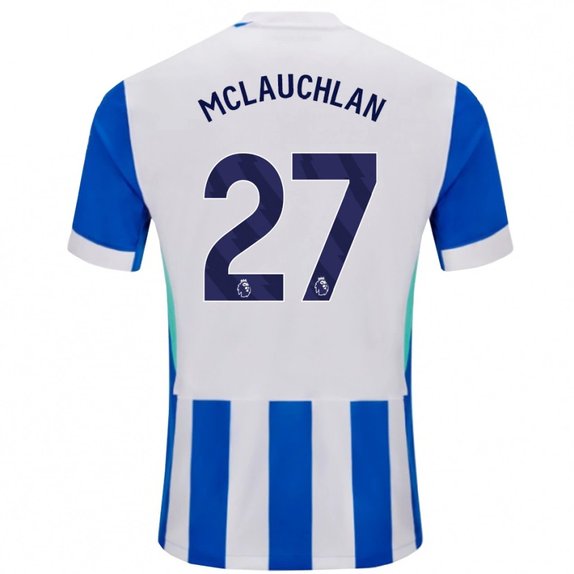 Danxen Børn Rachel Mclauchlan #27 Blå Hvid Hjemmebane Spillertrøjer 2025/26 Trøje T-Shirt
