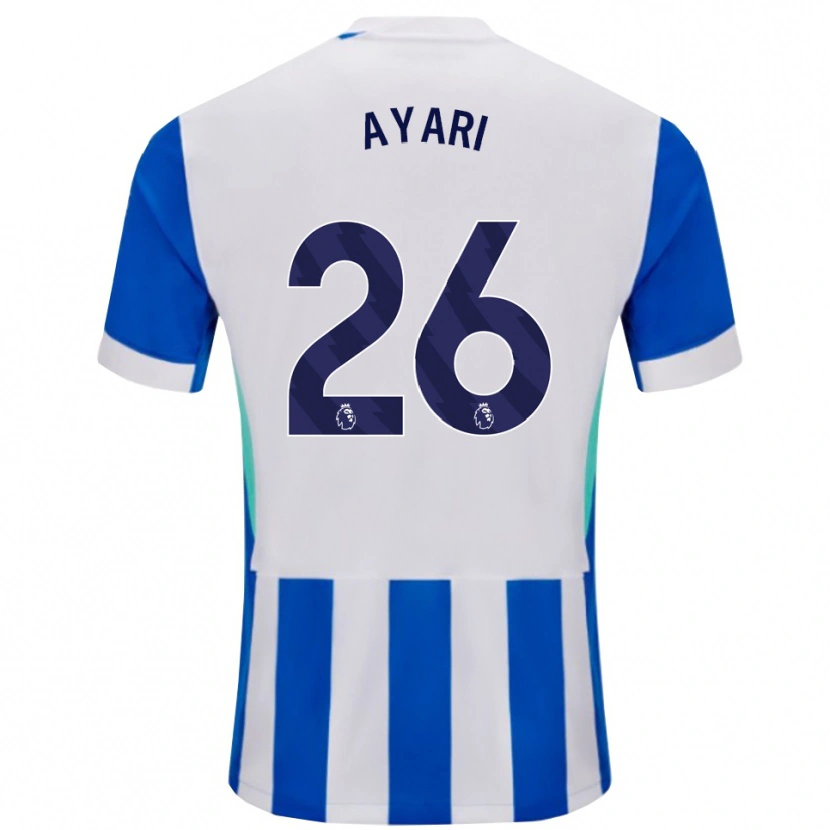 Danxen Børn Yasin Ayari #26 Blå Hvid Hjemmebane Spillertrøjer 2025/26 Trøje T-Shirt